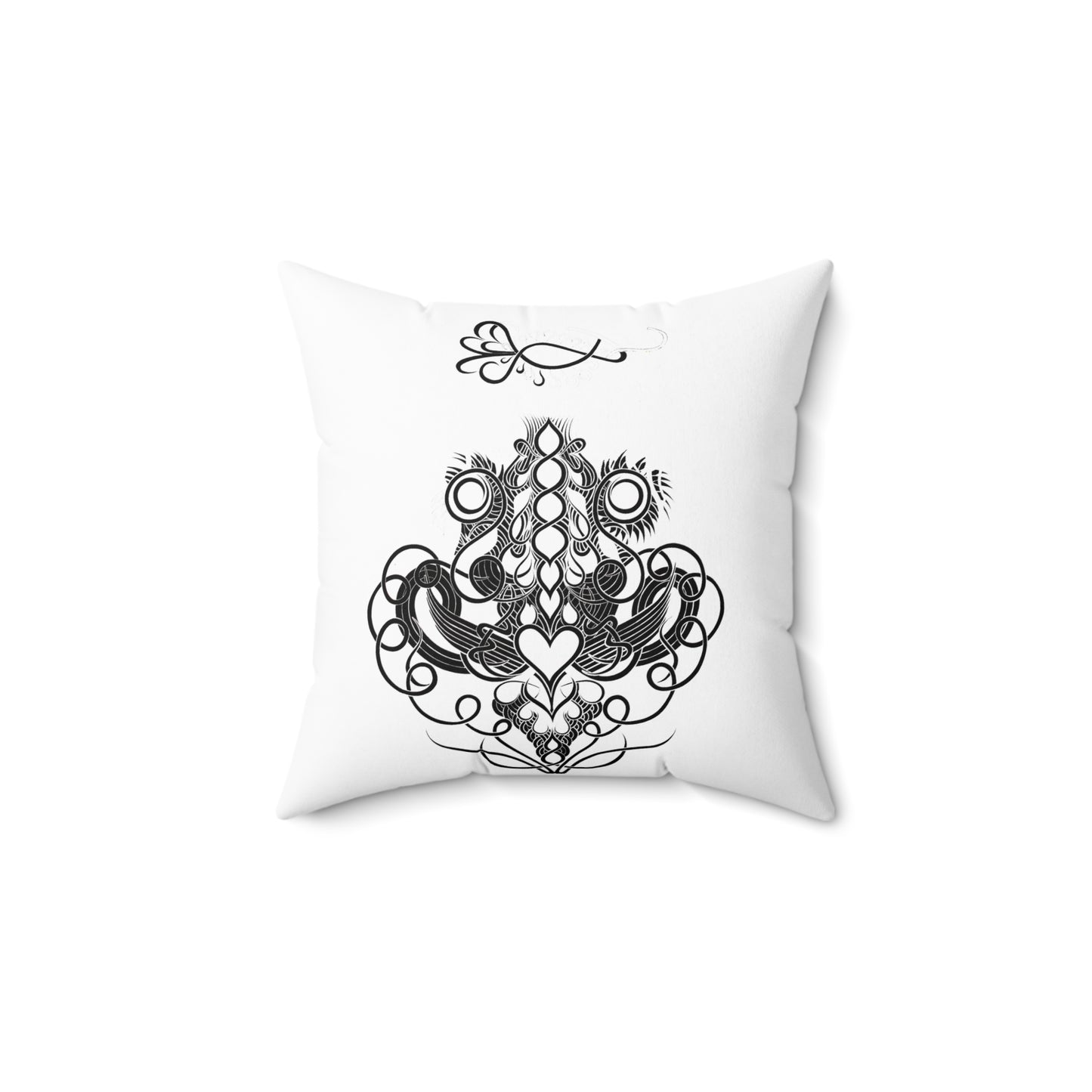Pillow with Hand drawn Art ~ Bohemian Pattern Square Pillow - Passion Maker -Unique Home Decor Accent