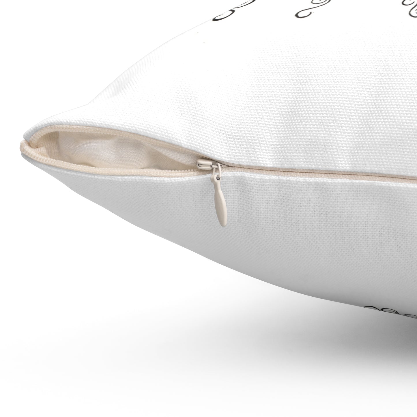 Pillow Drawing on a Spun Polyester Pillow - color it in if you choose  - Art by Ronald Morley