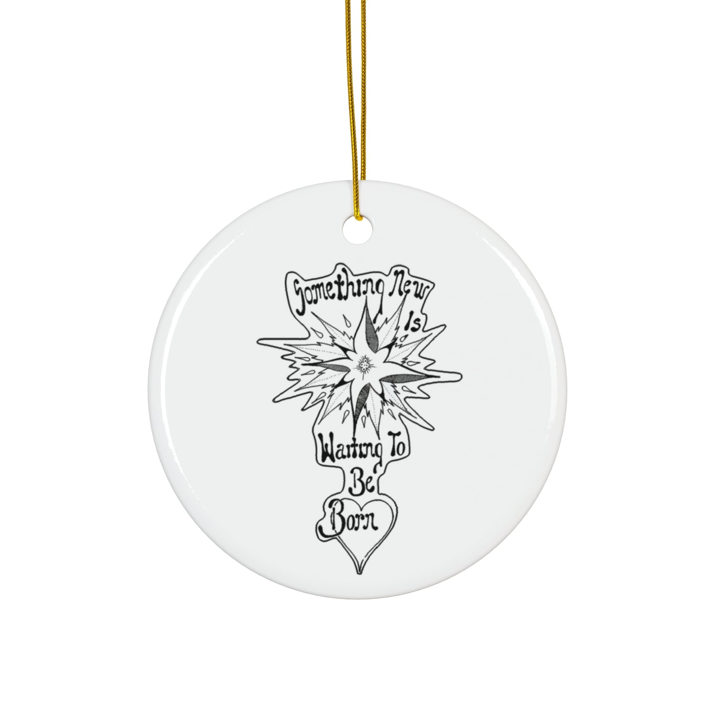 Z - Holiday Ceramic Ornament, 4 Shapes