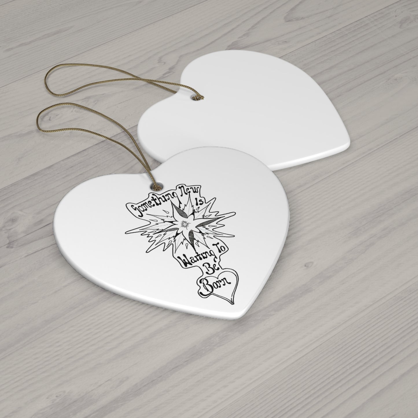 Z - Holiday Ceramic Ornament, 4 Shapes