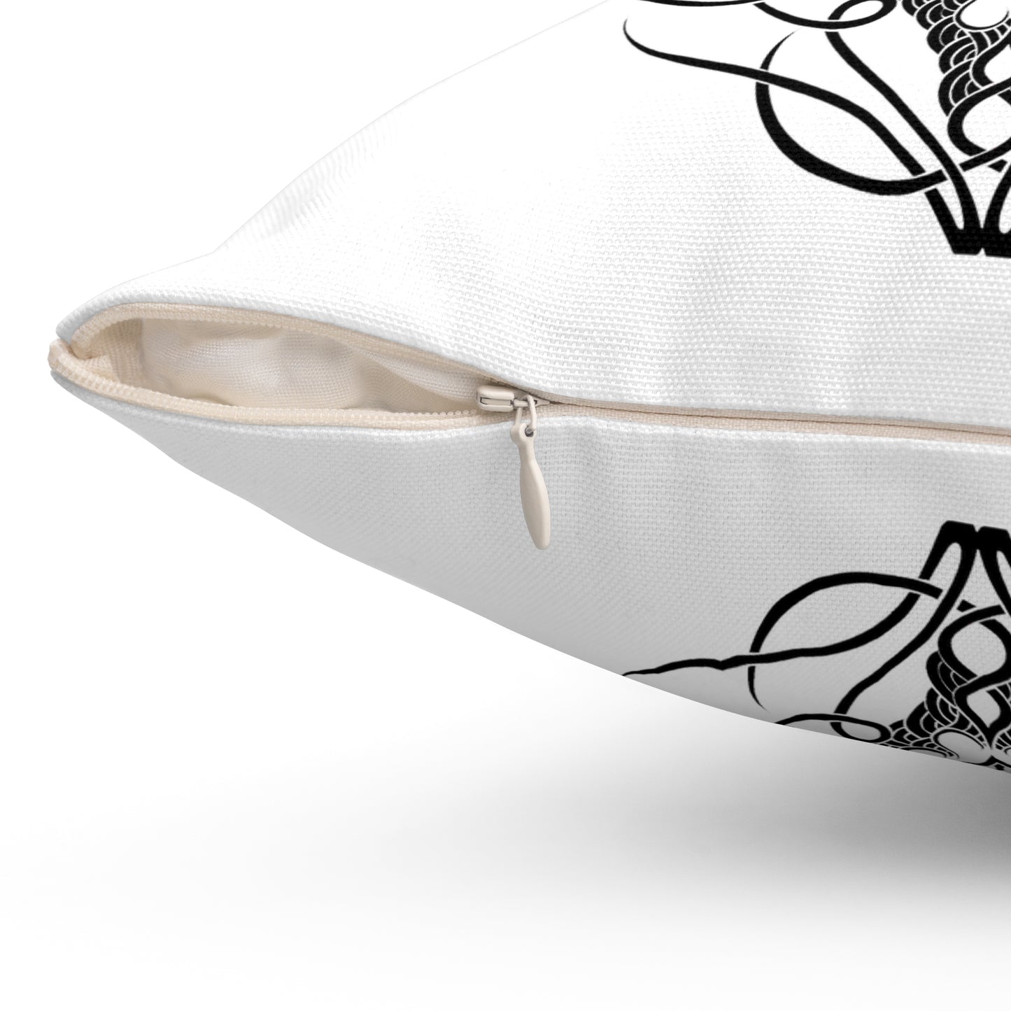 Pillow with Hand drawn Art ~ Bohemian Pattern Square Pillow - Passion Maker -Unique Home Decor Accent