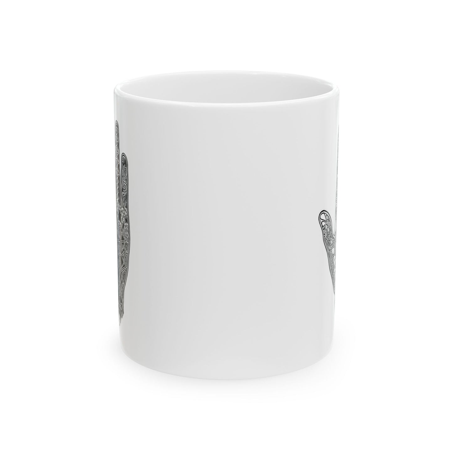 Jerry Garcia Hand Ceramic Mug (11oz, 15oz) - Ronald Morley Artwork
