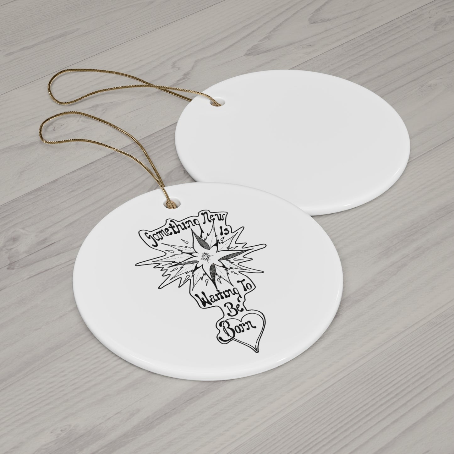 Z - Holiday Ceramic Ornament, 4 Shapes