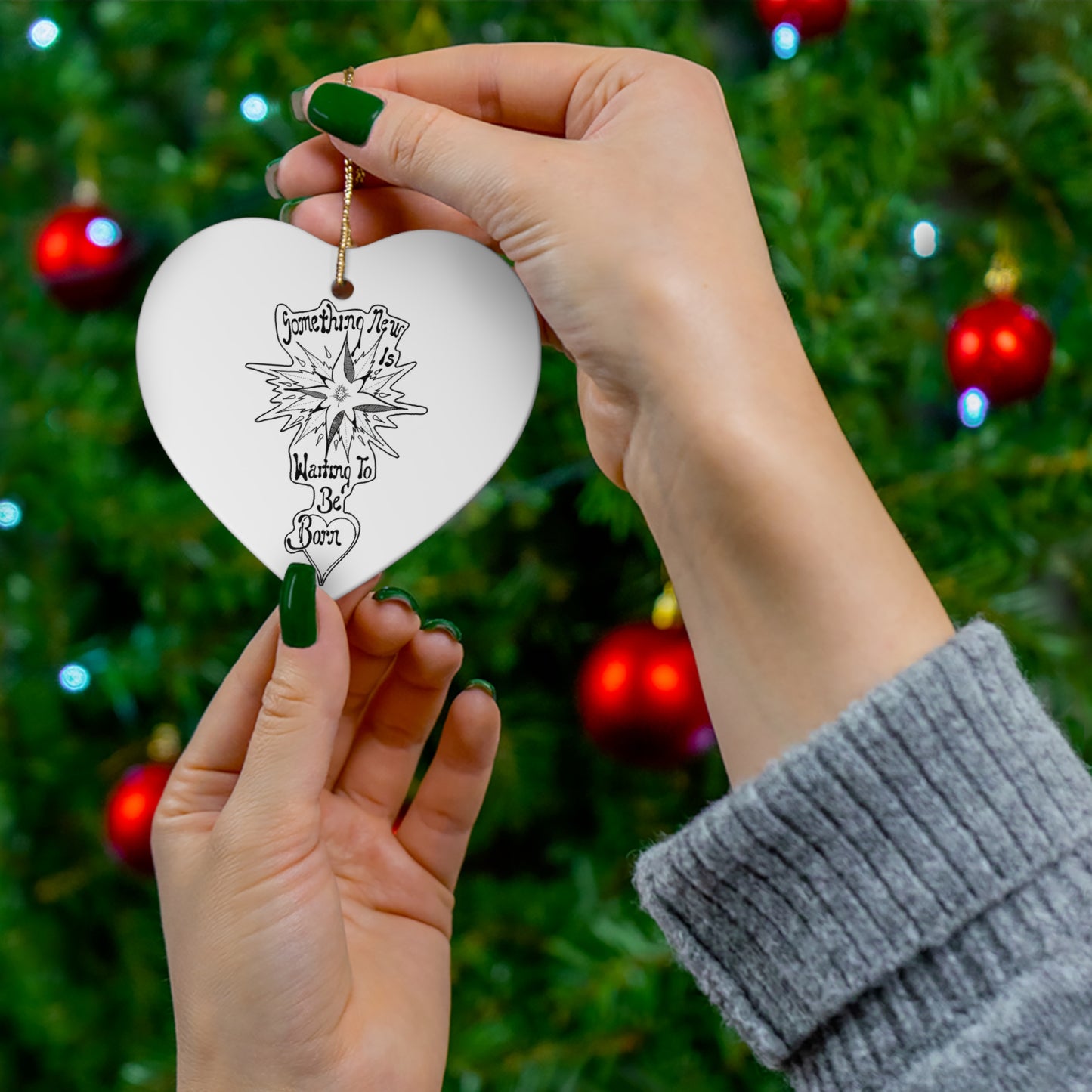 Z - Holiday Ceramic Ornament, 4 Shapes