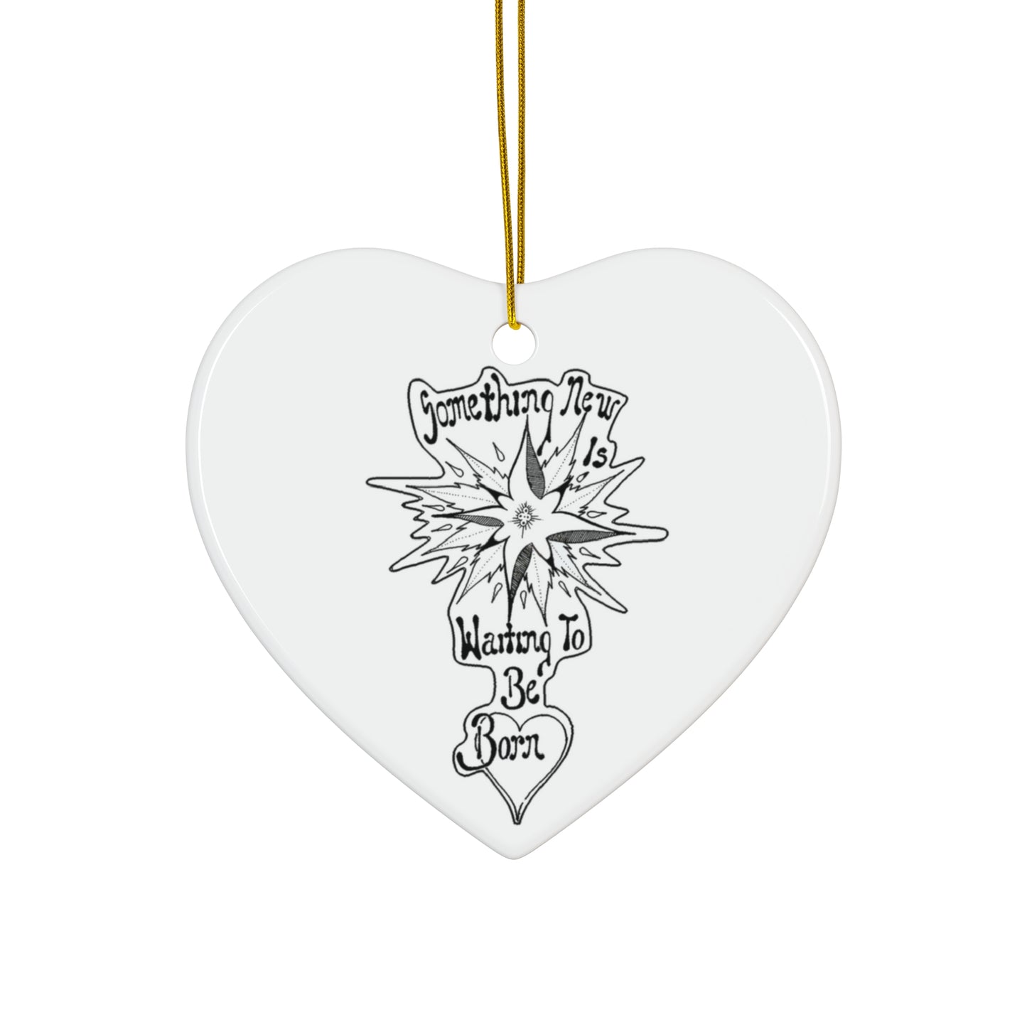 Z - Holiday Ceramic Ornament, 4 Shapes