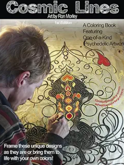 A coloring book - Cosmic Lines  -Ron's art you can color or frame as is!