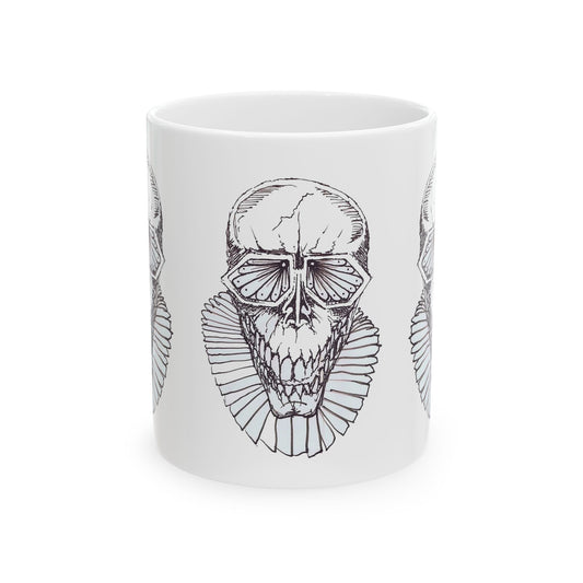 Gothic Skull Ceramic Mug - Unique 11oz & 15oz Coffee Cup